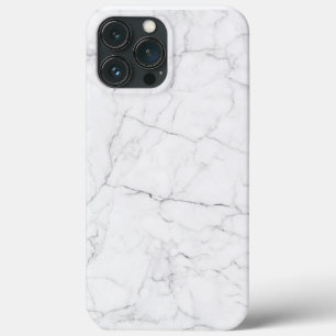 Elegant wit marmer iPhone 13 pro max hoesje