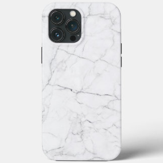 Elegant wit marmer iPhone 13 pro max hoesje
