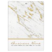 Elegant wit marmer en gouden glitter klembord (Achterkant)