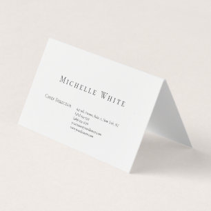 Elegant Wit Modern Witte Zakelijkheid Visitekaartjes