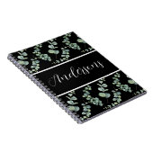 Elegant wit monogram en Waterverf eucalyptus Notitieboek (Rechterzijde)
