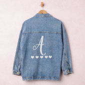 Elegant wit monogram Initiaal Denim Jacket (Hangar)
