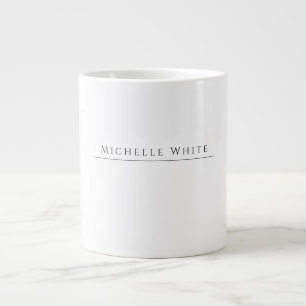 Elegant Wit Naam Modern Professioneel Eigen Extra Grote Beker