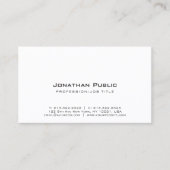 Elegant wit ontwerp modern creatief papier visitekaartje (Voorkant)