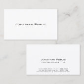 Elegant wit ontwerp Modern Plain Creatief Visitekaartje (Voorkant / Achterkant)