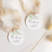 Elegant wit orchidee Vrijgezellenfeest Bedankjes Labels