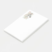 Elegant Wit Paard Boho Floral Post-it® Notes (Schuin)