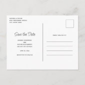 Elegant Wit Paard Boho Floral Save the Date Uitnodiging Briefkaart (Achterkant)