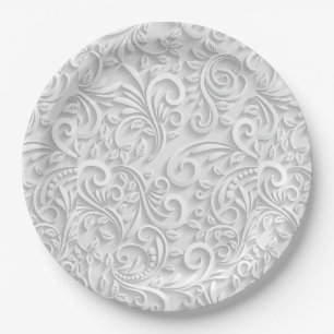 Elegant Wit Papieren Bordje