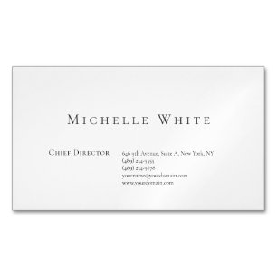 Elegant Wit Professioneel Modern Magnetisch Visitekaartje