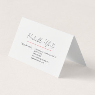 Elegant Wit Professioneel Modern Visitekaartjes
