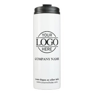 Elegant wit promotiebedrijf Business Logo Thermosbeker