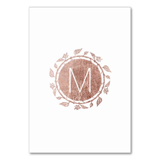 Elegant Wit Rose Goud Bloemen Tafelnummers (Achterkant)