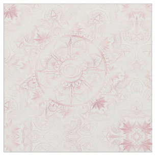 Elegant Wit Rose Goud Oog Zon Maan Mandala Stof