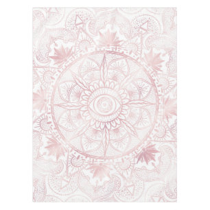 Elegant Wit Rose Goud Oog Zon Maan Mandala Tafelkleed