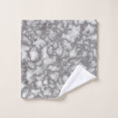 Elegant Wit Roze Marmer Bad Handdoek (Wasdoekje)