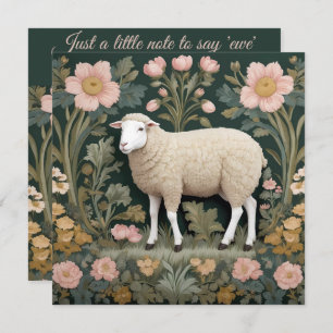 Elegant wit schaap William Morris geïnspireerd