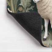 Elegant wit schaap William Morris geïnspireerd Muismat (Hoek)