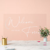 Elegant wit script acryl bruiloft welkom teken acryl bord (Huwelijk)