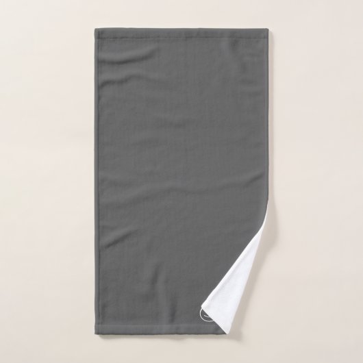 Elegant wit script Initiaal grijs Bad Handdoek (Handdoek)
