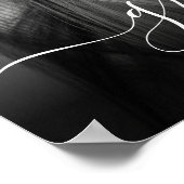 Elegant wit Script Photo Overlay Afstuderen Poster (Hoek)