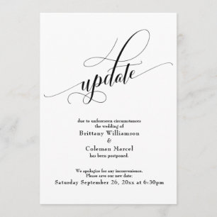 Elegant wit uitgesteld bruiloft update Kaart