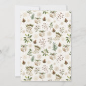 Elegant wit vrolijk klein kerst Baby shower Kaart (Achterkant)