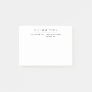 Elegant Wit Witte Professioneel Modern Post-it® Notes