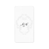 Elegant Wit/Zilver Bruiloft Hershey's Miniatuur Etiket (Voorkant)