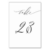 Elegant Wit Zwart Modern Script 23 Bruiloft Kaart (Achterkant)