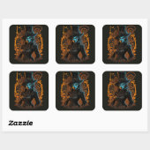 Elegant Witch Portrait Sticker | Gothic Halloween  (Vel)