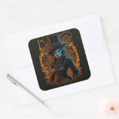 Elegant Witch Portrait Sticker | Gothic Halloween  (Envelop)