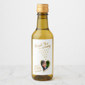 Elegant witgoud Bedankt 2025 Afstuderen gunst Wijn Etiket (Voorkant)