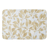 Elegant witgoud bladeren groen botanisch badmat (Voorkant)