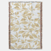 Elegant witgoud bladeren groen botanisch deken (Voorkant Verticaal)