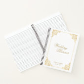 Elegant witgoud  moslim bruiloft planner notitieboek (Binnen)