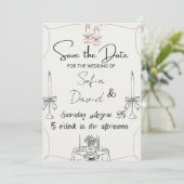 Elegant with Candles, Impress Everyone wedding  Kaart (Staand voorkant)