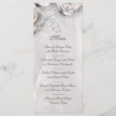 Elegant witte bruiloft menu (Voorkant)
