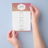 ELEGANT WITTE EMBLEM BRONZE/PINK OMBRE GLITTER FLYER (Hand)