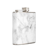 Elegant witte en grijze smelttextuur heupfles (Rechts)