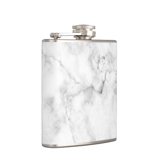 Elegant witte en grijze smelttextuur heupfles (Rechts)