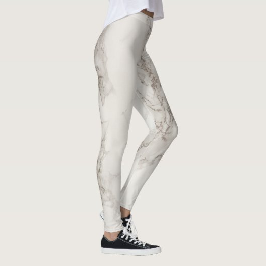 Elegant witte marmer leggings (Rechts)
