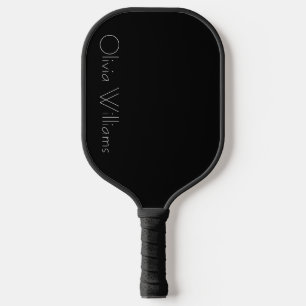 Elegant Witte Monogram Stijlvolle Moderne Minima Pickleball Paddle