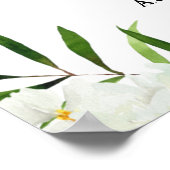 Elegant Witte Orchidee Boho Trouw Welkom Bord Poster (Hoek)