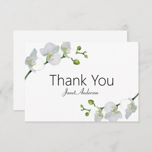 Elegant witte orchideeën bedankt je creditcard (Voorkant / Achterkant)