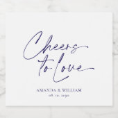 Elegant Witte Trouw Champagne Fles Label Sparkling Wijnetiket (Enkel label)