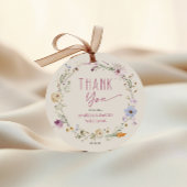 Elegant witte wilde bloem Baby shower Dank u Bedankjes Labels