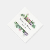 Elegant woestijn Botanisch Succulent Weddenschap Servet (Hoek)