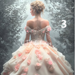 Elegant Woman in Opulent Ball Gown Tissuepapier