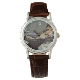 Elegant Woman in the Bath (door Alfred Stevens) Wa Horloge